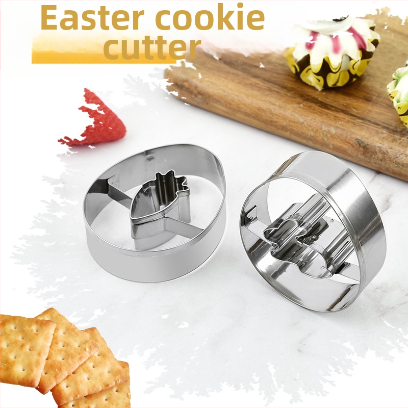 Комплект от 9 части от Amazon за великденски зайчета, форми за бисквитки с глазура, анимационна сладка форма за печене на бисквитки