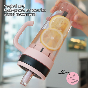 Νέο ποτήρι νερού Big Mac, εντυπωσιακό ποτήρι πάγου, φορητό ποτήρι με άχυρο ανθεκτικό σε υψηλές θερμοκρασίες, ποτήρι μεγάλης χωρητικότητας για διαχωρισμό τσαγιού και νερού