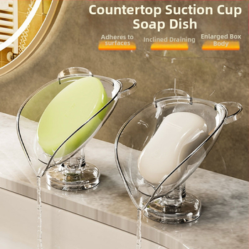 Σαπουνιέρα χωρίς τρυπάνι για πάγκο, οικιακή ελαφριά πολυτελής βεντούζα, σαπουνοθήκη μπάνιου, σαπουνοθήκη μπάνιου, ράφι αποθήκευσης μπάνιου