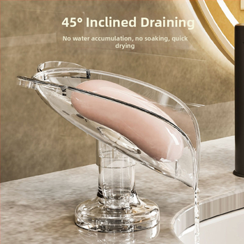 Σαπουνιέρα χωρίς τρυπάνι για πάγκο, οικιακή ελαφριά πολυτελής βεντούζα, σαπουνοθήκη μπάνιου, σαπουνοθήκη μπάνιου, ράφι αποθήκευσης μπάνιου