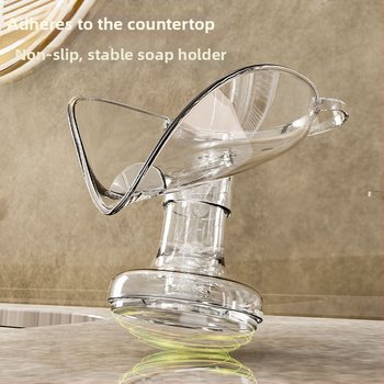 Σαπουνιέρα χωρίς τρυπάνι για πάγκο, οικιακή ελαφριά πολυτελής βεντούζα, σαπουνοθήκη μπάνιου, σαπουνοθήκη μπάνιου, ράφι αποθήκευσης μπάνιου