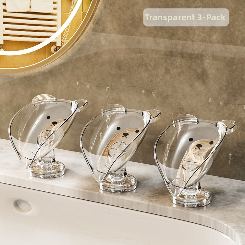 Σαπουνιέρα χωρίς τρυπάνι για πάγκο, οικιακή ελαφριά πολυτελής βεντούζα, σαπουνοθήκη μπάνιου, σαπουνοθήκη μπάνιου, ράφι αποθήκευσης μπάνιου