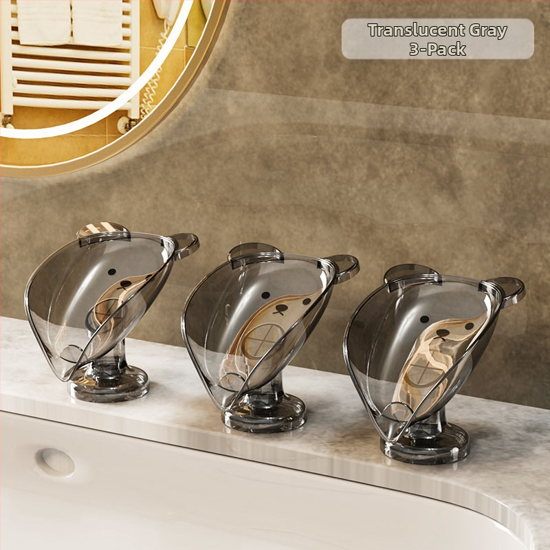 Σαπουνιέρα χωρίς τρυπάνι για πάγκο, οικιακή ελαφριά πολυτελής βεντούζα, σαπουνοθήκη μπάνιου, σαπουνοθήκη μπάνιου, ράφι αποθήκευσης μπάνιου