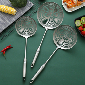 Nerūdijančio plieno kiaurasamtis, raudonmedžio ilga rankena, karšto puodo šaukštas, keptas kiaurasamtis, didelis kiaurasamtis, pipirų nusausinimas, didelis kiaurasamtis