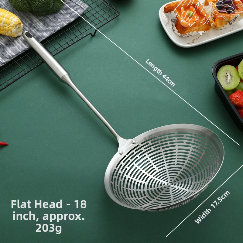 Nerūdijančio plieno kiaurasamtis, raudonmedžio ilga rankena, karšto puodo šaukštas, keptas kiaurasamtis, didelis kiaurasamtis, pipirų nusausinimas, didelis kiaurasamtis