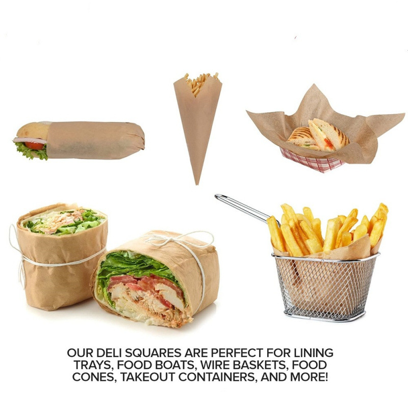 Küpsetusõli paber, paksendatud õlikindel palgivärv, pitsapaberid, grill-praetud kana, praetud toidu kandik, õli imav paber