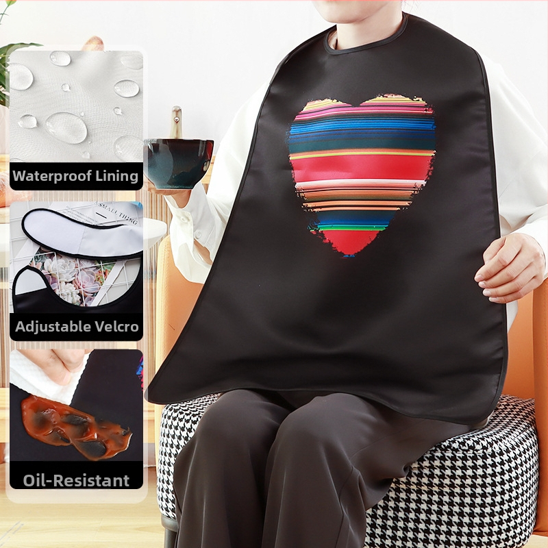 Лигавник за хранене за възрастни, устойчив на масло, устойчив на пръски, специален лигавник за гореща тенджера с ориз, персонализиран лигавник за възрастни, водоустойчив, моден гащеризон