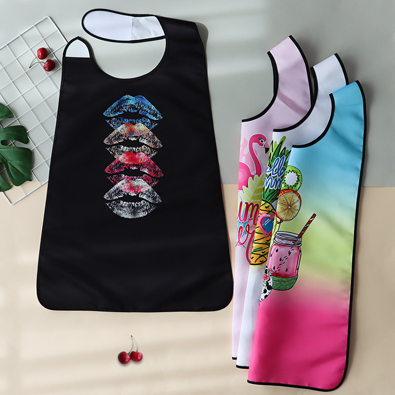 Лигавник за хранене за възрастни, устойчив на масло, устойчив на пръски, специален лигавник за гореща тенджера с ориз, персонализиран лигавник за възрастни, водоустойчив, моден гащеризон