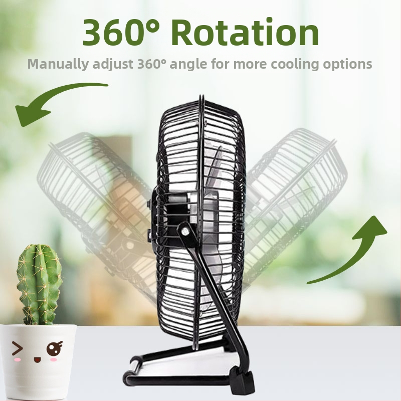 8-инчов USB малък вентилатор Iron Art малък електрически вентилатор настолен общежитие офис домашен мини настолен вентилатор безчетков мотор