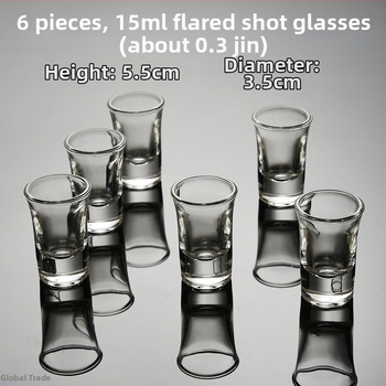 Ποτήρι ποτού ένα ποτήρι μικρό ποτήρι κρυστάλλινο ποτήρι ποτού KTV μπαρ bullet ποτήρι ποτού ποτήρι κοκτέιλ 6