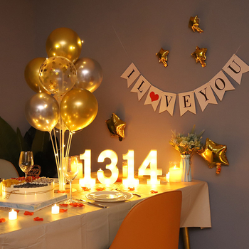 Gimtadienio Qixi atminimo dienos scenos dekoravimas Staigmenos pasiūlymas Meilužio dienos vakarienė žvakių šviesoje Romantiško stalo dekoravimas Plaukiojanti kolona