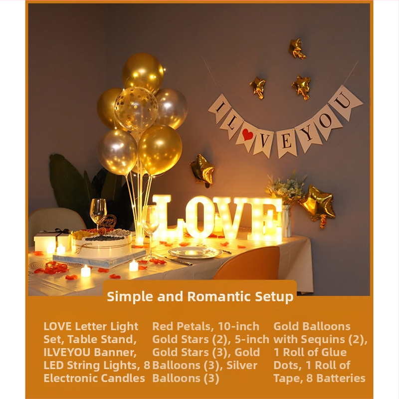 Gimtadienio Qixi atminimo dienos scenos dekoravimas Staigmenos pasiūlymas Meilužio dienos vakarienė žvakių šviesoje Romantiško stalo dekoravimas Plaukiojanti kolona