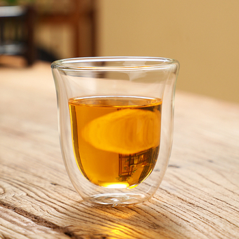 Kreatív boroszilikát üveg kétrétegű kávéscsésze egyszerű tejescsésze hőszigetelt átlátszó háztartási cikkek teáscsésze