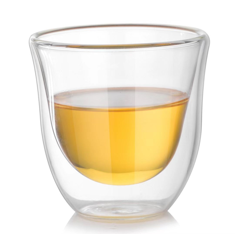 Kreatív boroszilikát üveg kétrétegű kávéscsésze egyszerű tejescsésze hőszigetelt átlátszó háztartási cikkek teáscsésze