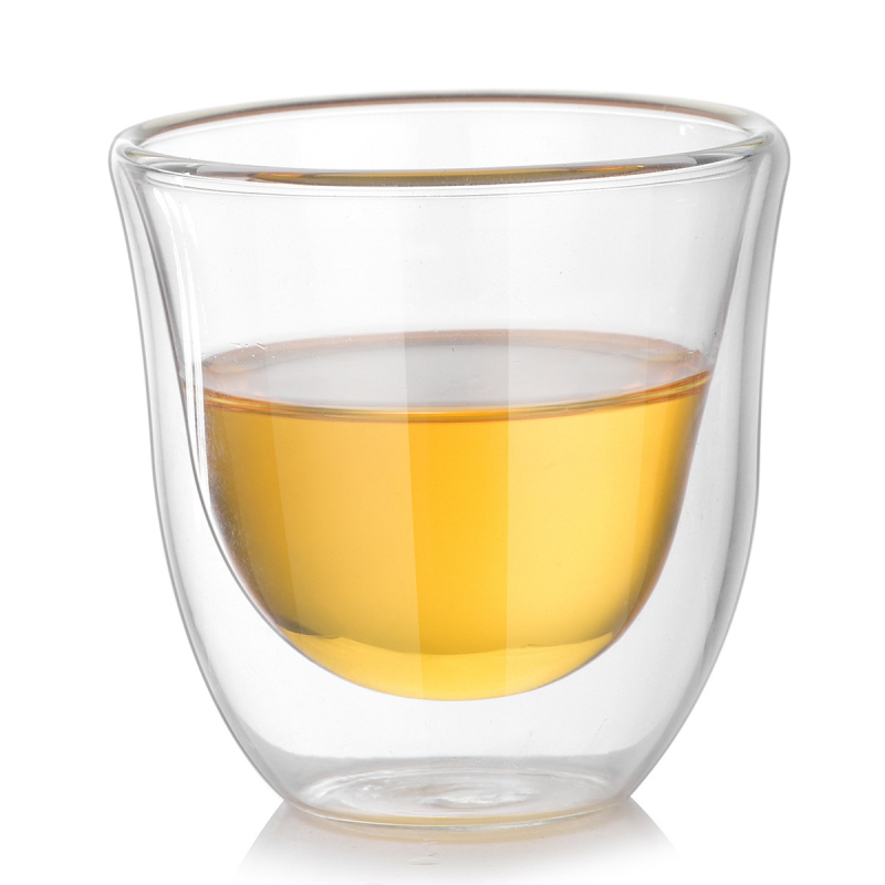 Kreatív boroszilikát üveg kétrétegű kávéscsésze egyszerű tejescsésze hőszigetelt átlátszó háztartási cikkek teáscsésze