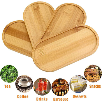Medinis padėklas iš bambuko, kūrybingas picos arbatos padėklas, japoniško stiliaus buitinis pyragas duonai, medžio masyvo bambuko padėklas