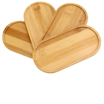 Medinis padėklas iš bambuko, kūrybingas picos arbatos padėklas, japoniško stiliaus buitinis pyragas duonai, medžio masyvo bambuko padėklas