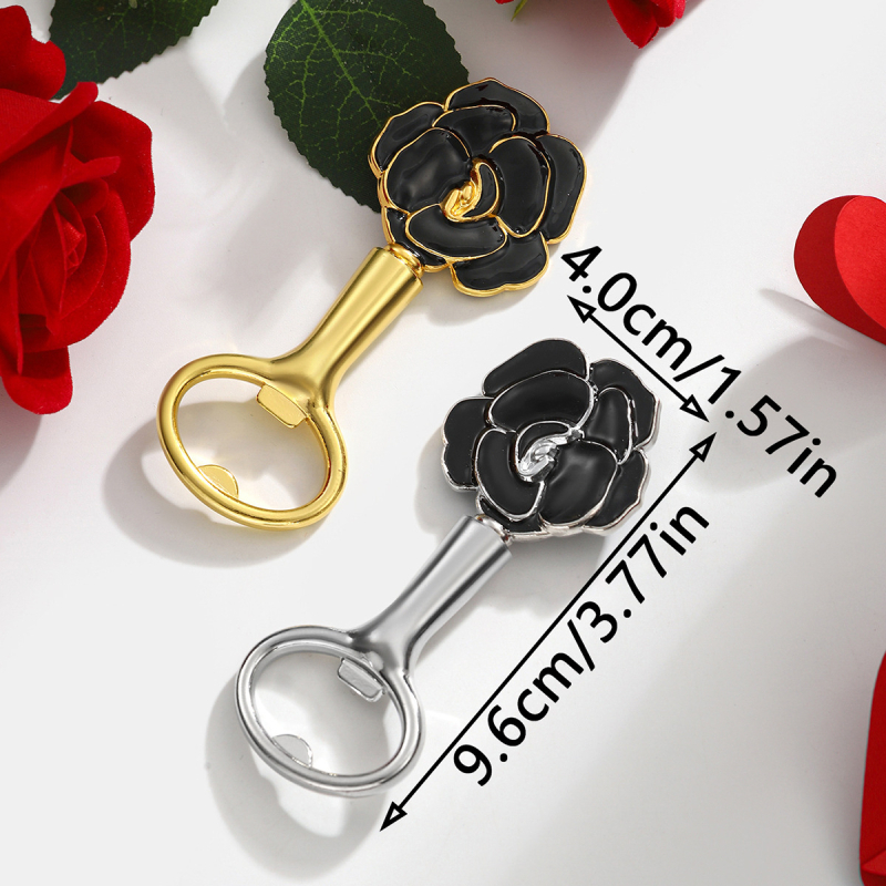 Deschizător de sticle cu trandafir transfrontalier, cadouri mici de Ziua Îndrăgostiților, petrecere de ziua de naștere, deschizător de sticle de bere, deschizător de sticle din aliaj de zinc