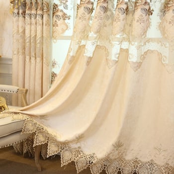 Užsienio sandėlio tiesūs plaukai, tarpvalstybiniai, baigti sandėlyje, prabangi svetainė, valgomasis, saulės skėtis, sustorinta šenilinė tuščiavidurė siuvinėta užuolaida