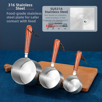 316 nerūdijančio plieno aliejaus purslų puodas buitiniam papildomam maisto pieno puodui virtuvėje karšto aliejaus puodas aliejui virti mini aliejaus purslų puodas
