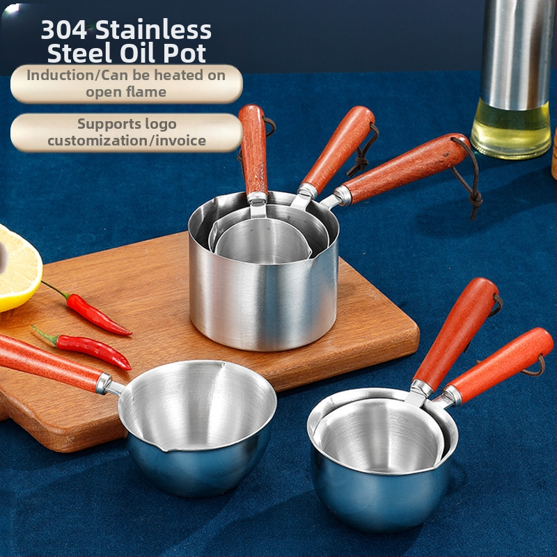 316 roostevabast terasest õlipritsmepott majapidamistoidu täiendav piimapott köögis kuuma õli pot õli keetmiseks mini õlipritsmepott