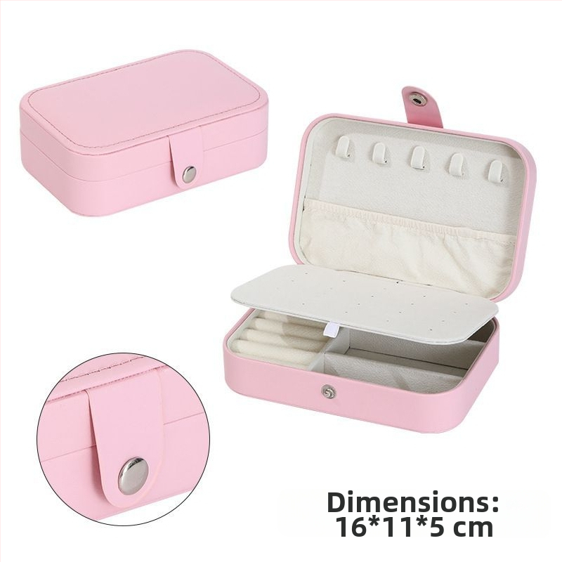 Преносима кутия за бижута, голям капацитет, многофункционална в европейски стил за пръстени, колиета, обеци, дамска кутия за съхранение на бижута