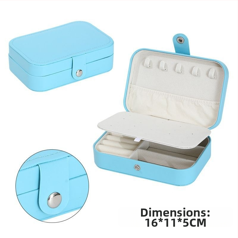 Преносима кутия за бижута, голям капацитет, многофункционална в европейски стил за пръстени, колиета, обеци, дамска кутия за съхранение на бижута