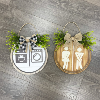 Διασυνοριακή δημοφιλής ξύλινη πινακίδα κρεμαστή με θέμα το φύλο στην τουαλέτα, διακοσμητική πινακίδα μπάνιου, κρεμαστή πινακίδα τοίχου για αγροικία