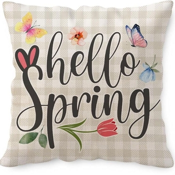 Amazon húsvéti párnahuzat tojás nyúl aranyos nyomtatott vászon vízálló nappali dekoratív kanapé párnahuzat