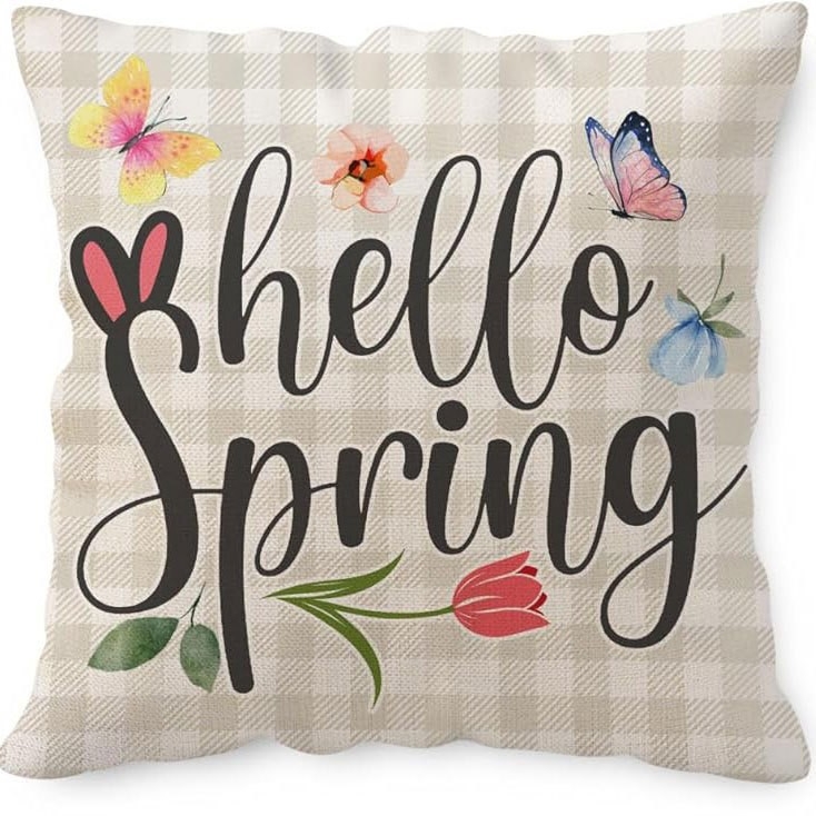 Amazon húsvéti párnahuzat tojás nyúl aranyos nyomtatott vászon vízálló nappali dekoratív kanapé párnahuzat