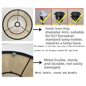 Αμπαζούρ από μπαμπού, αμπαζούρ E27, αξεσουάρ καπέλου λαμπτήρα, αμπαζούρ με σιλουέτα άλκης, αμπαζούρ με κουβά, επιτραπέζιο φωτιστικό, αμπαζούρ πολυελαίου
