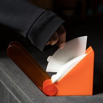 Nemokamas pristatymas Akrilinis, dulkėms atsparus, rankomis plaunamas kavos filtro popieriaus dėžutės laikymo dėžutė, pakabinamas ausų filtro popieriaus laikiklis v60, vėduoklės formos, universalus