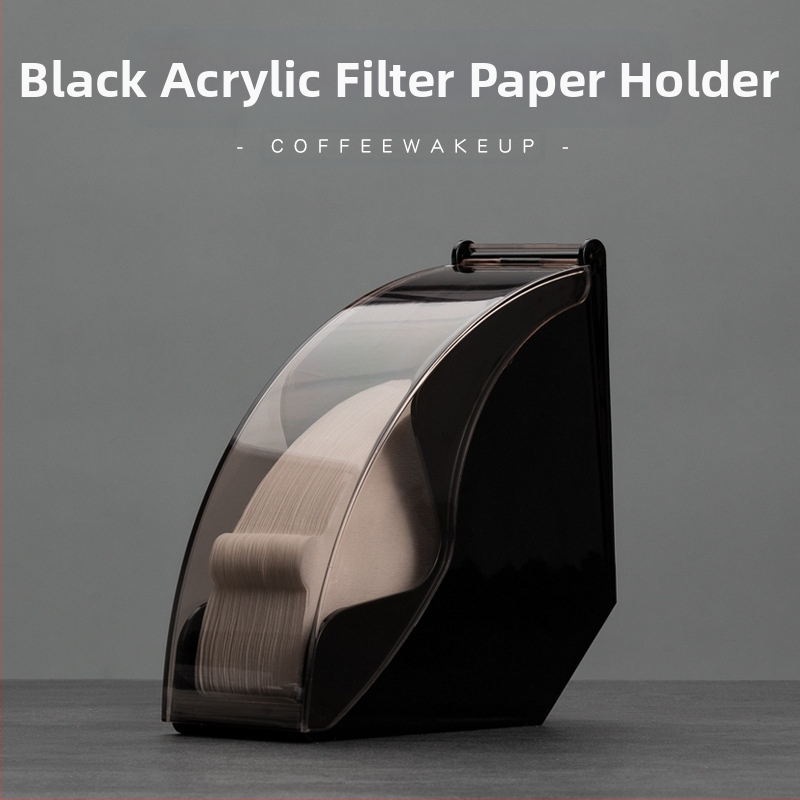 Nemokamas pristatymas Akrilinis, dulkėms atsparus, rankomis plaunamas kavos filtro popieriaus dėžutės laikymo dėžutė, pakabinamas ausų filtro popieriaus laikiklis v60, vėduoklės formos, universalus