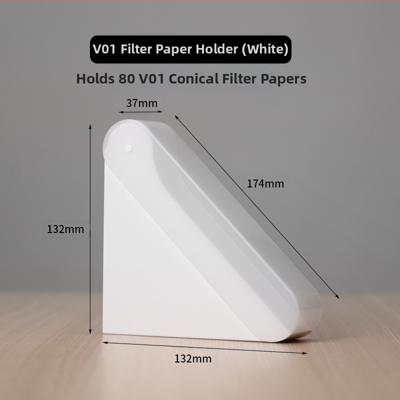 Nemokamas pristatymas Akrilinis, dulkėms atsparus, rankomis plaunamas kavos filtro popieriaus dėžutės laikymo dėžutė, pakabinamas ausų filtro popieriaus laikiklis v60, vėduoklės formos, universalus
