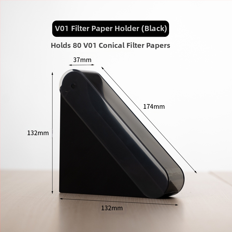 Nemokamas pristatymas Akrilinis, dulkėms atsparus, rankomis plaunamas kavos filtro popieriaus dėžutės laikymo dėžutė, pakabinamas ausų filtro popieriaus laikiklis v60, vėduoklės formos, universalus