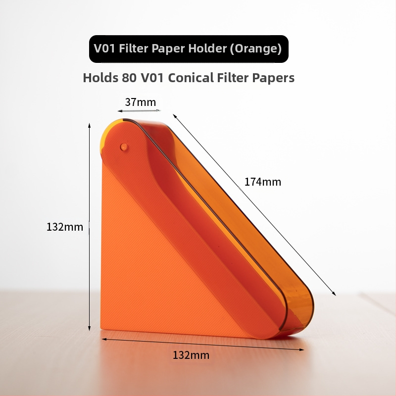 Nemokamas pristatymas Akrilinis, dulkėms atsparus, rankomis plaunamas kavos filtro popieriaus dėžutės laikymo dėžutė, pakabinamas ausų filtro popieriaus laikiklis v60, vėduoklės formos, universalus
