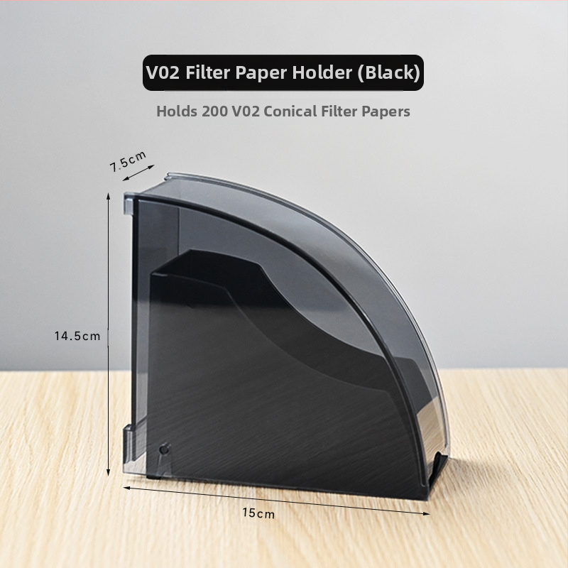 Nemokamas pristatymas Akrilinis, dulkėms atsparus, rankomis plaunamas kavos filtro popieriaus dėžutės laikymo dėžutė, pakabinamas ausų filtro popieriaus laikiklis v60, vėduoklės formos, universalus