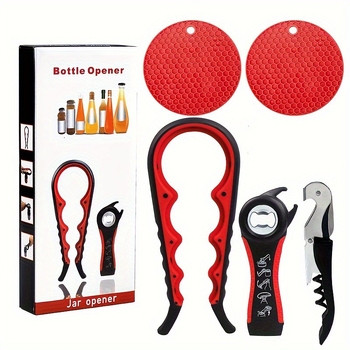 na zalihi Višenamjenski zadebljani otvarač za konzerve četiri u jednom Otvarač za boce pet u jednom Otvarač za boce crnog vina 5 dijelova