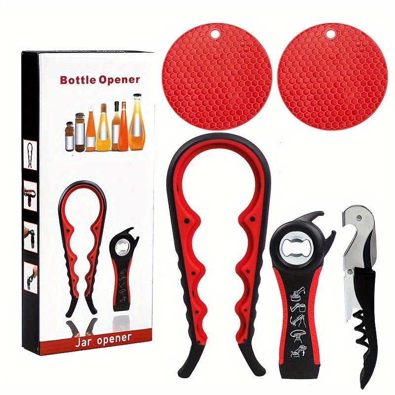 na zalihi Višenamjenski zadebljani otvarač za konzerve četiri u jednom Otvarač za boce pet u jednom Otvarač za boce crnog vina 5 dijelova