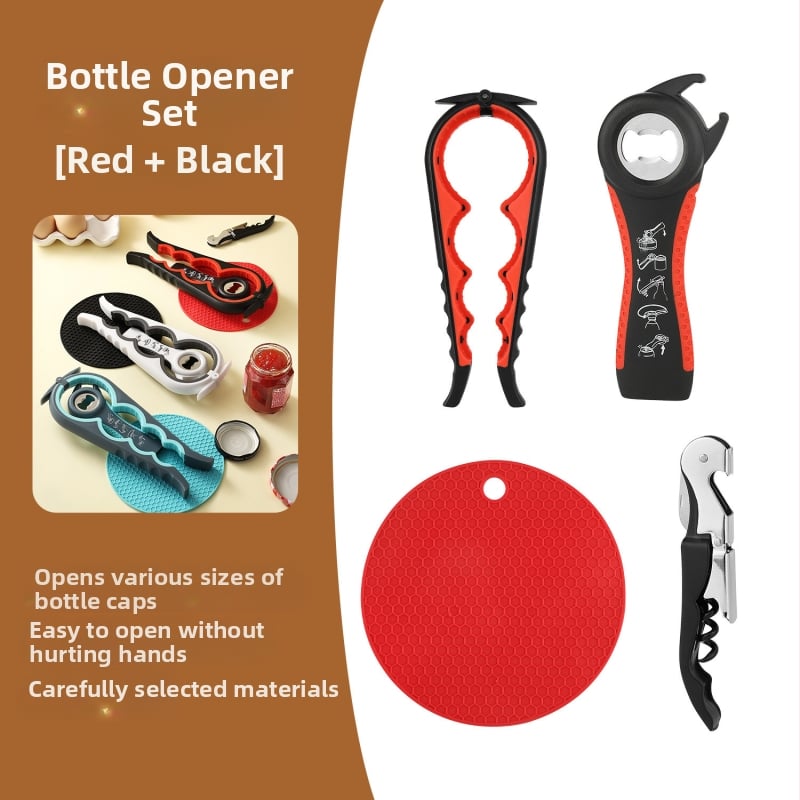 na zalihi Višenamjenski zadebljani otvarač za konzerve četiri u jednom Otvarač za boce pet u jednom Otvarač za boce crnog vina 5 dijelova