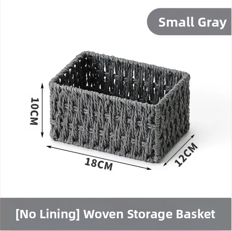Кошница за съхранение на настолни принадлежности, кутия за съхранение на ключове от ратан, кутия за дистанционно управление, кошница с хартиени въжета и плетена рамка, кошница за съхранение на закуски