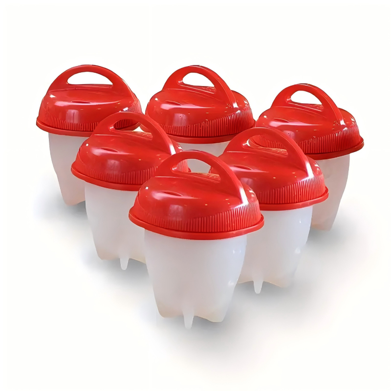 Трансгранично готвене на яйца, незалепващ силиконов уред за готвене на яйца на пара, чаша за яйца с висока температура, креативна чаша за яйца на пара, кухненски съдове на едро