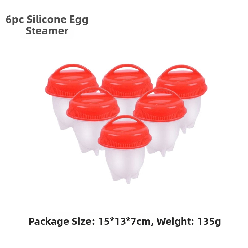 Трансгранично готвене на яйца, незалепващ силиконов уред за готвене на яйца на пара, чаша за яйца с висока температура, креативна чаша за яйца на пара, кухненски съдове на едро