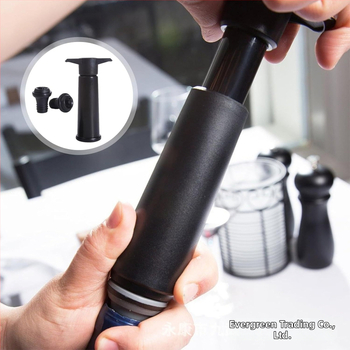 Tarpvalstybinis vyno vakuuminis vyno kamštis iš nerūdijančio plieno oro pompos, vieno siurblio ir dviejų kištukų vakuuminio konservavimo kamštis, silikoninis vyno kamštis