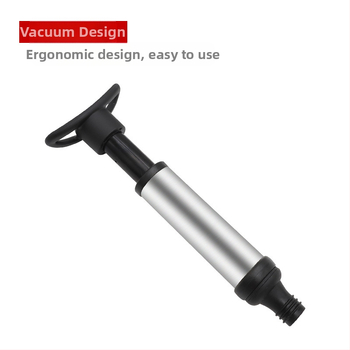 Tarpvalstybinis vyno vakuuminis vyno kamštis iš nerūdijančio plieno oro pompos, vieno siurblio ir dviejų kištukų vakuuminio konservavimo kamštis, silikoninis vyno kamštis