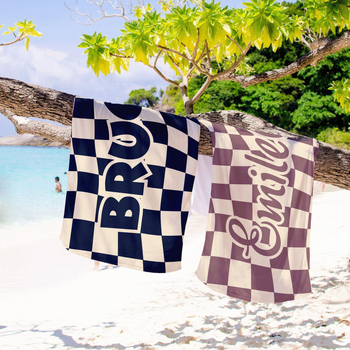 TEMU kohandatud ruuduline rannarätik, suur suvine rannatekk, rannapeo kingitus