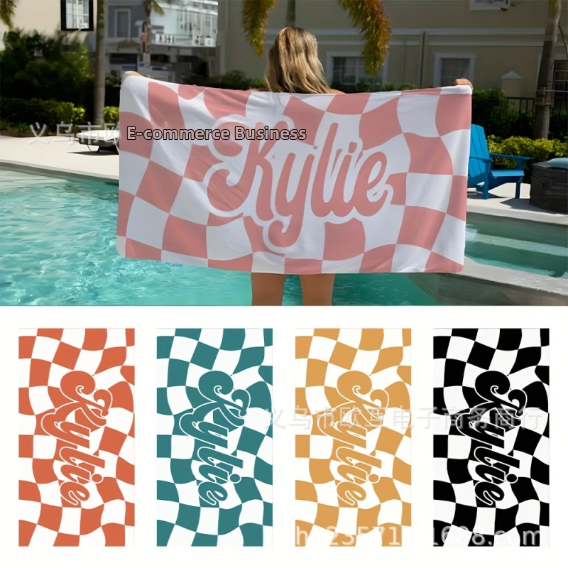 TEMU kohandatud ruuduline rannarätik, suur suvine rannatekk, rannapeo kingitus