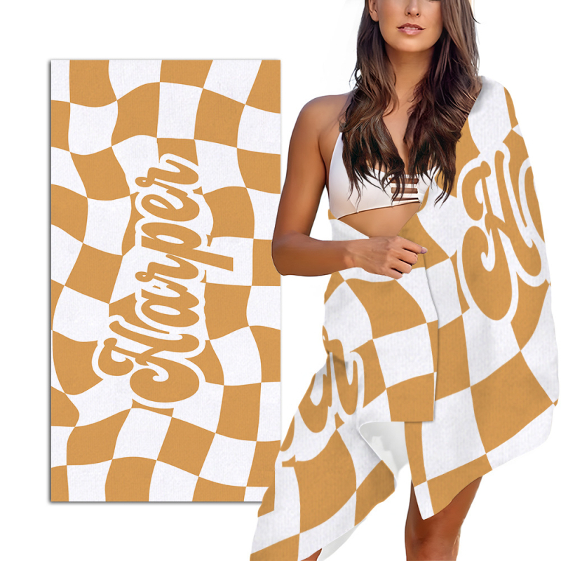 TEMU kohandatud ruuduline rannarätik, suur suvine rannatekk, rannapeo kingitus