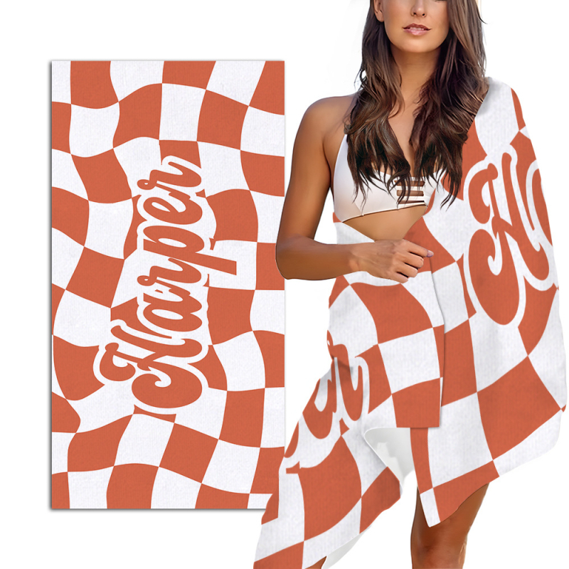 TEMU kohandatud ruuduline rannarätik, suur suvine rannatekk, rannapeo kingitus