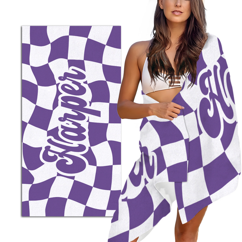 TEMU kohandatud ruuduline rannarätik, suur suvine rannatekk, rannapeo kingitus